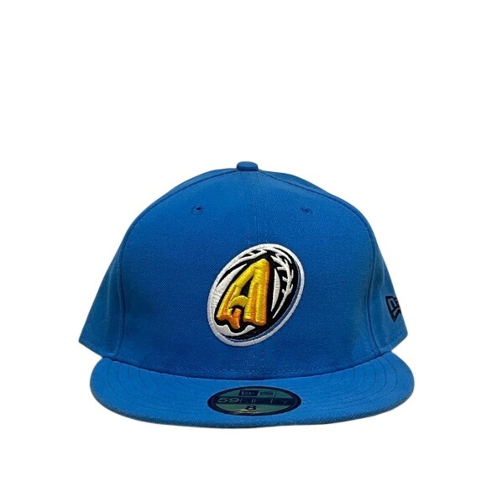 New Era 59FIFTY MiLB Blue Fitted Baseball Hat Size 8 Flat Bill Cap
